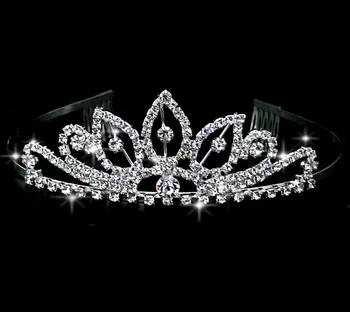 2017 Naujas Mados Princesė Nuotaka kalnų krištolas kristalų tiara karūna vestuvių priedai