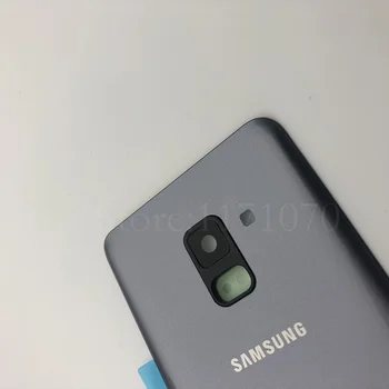 Samsung Galaxy A8 2018 A530 SM-A530F A8 plius A730F Būsto Baterija Stiklo Atgal Padengti Fotoaparatas Objektyvo Dangtelis+ Vandeniui atsparus Lipdukas