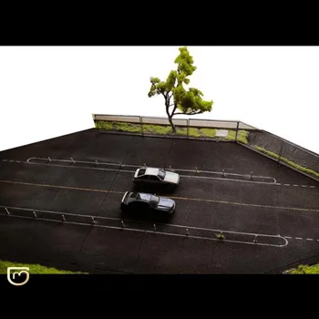 Modelis Grandinės Spygliuotos Vielos Tvora 1:64 (2vnt vieną rinkinį) Lenktynių Kelio vaizdas Ekrano Dizaino detalių Žaislas Diecast Modelio Automobilių ABS Plastiko