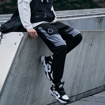 SingleRoad Mens Sweatpants Vyrų Mados 2020 Kratinys Poilsiu Hip-Hop Japonijos Streetwear Kelnės Korėjos Haremo Kelnės Vyrams