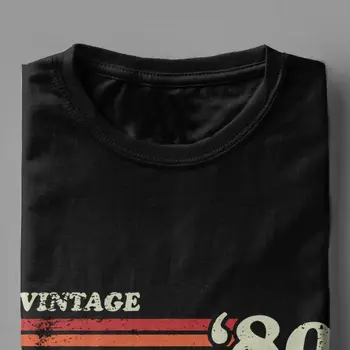 80-ųjų Retro Stripes Vyrų Marškinėlius, Gimęs 1980 M. Tee Marškinėliai 40 Metų 40 Gimtadienio Dovana Naujovė Tees Gimtadienio Dovana