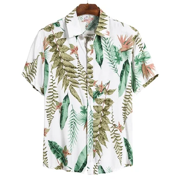 2020 metų vasaros mados trumpas rankovės vyrų paplūdimio havajų marškinėliai karšto pardavimo laisvo stiliaus atsitiktinis suknelė marškinėliai vyrams