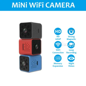 SQ23 WiFi Mini Kamera Mažas Gizli Kamera HD 1080P Vaizdo Kamera Micro Naktinio Matymo Camaras DVR Recorder Parama TF Kortelę Paslėptas