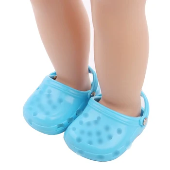 18 colių Mergaičių lėlės atsitiktinis batai sandalai beach batų Amerikos lėlės batų naujagimių reikmenys, žaislai tinkami 43 cm kūdikių lėlės s33