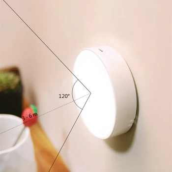 LED Judesio Jutiklis Nakties Šviesos USB Įkrovimo Miegamojo Sienos Lempa, Laiptai Protingas Kūno Šviesos Jutiklis Lempos Ночники