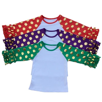 NAUJOJO ORLEANO užgavėnių šventė kūdikių mergaičių medvilnės raglans merginos boutique pynimas raglan naujųjų metų marškinėliai viršuje, vaikų drabužiai