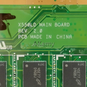 XinKaidi X550LD Nešiojamojo kompiuterio motininė plokštė, skirta ASUS X550LD X550LC X550LN X550L Bandymo mainboard I5 CPU GT820M
