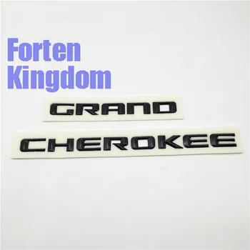 Forten Karalystė 1 Gabalas, Naujas ABS Blizgus Juodas Grand Cherokee Custom Automobilių Durų 3D Laišką Ženklelis Emblema, Lipdukas, Decal 68110321AC