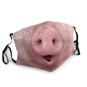 Humoro Kiaulių Nosies Kaukė Dulkėms Reguliuojamas Piggy Veido Kaukė Apsaugos Dangtelį Unisex Respiratorius Nagų Mufelinė