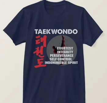 Mados Dizaino Taekwondo Dogmas Kovos Menų Tae Kwon Do T-Shirt. Vasaros Medvilnės trumpomis Rankovėmis O-Neck T Shirt Mens Naujas S-3XL