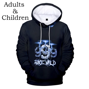 Asmenybės 3D Sulčių WRLD Hoodies Vyrams, Moterims, juodos Palaidinės Hip-Hop Kids puloveriai tinkamas 3D Sulčių WRLD berniukų, mergaičių Outwear