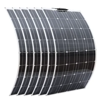 Lanksti saulės skydelis ląstelių 100w 200w 300w 500w 1000w baterija, įkroviklis, Fotovoltinės plokštės plokštė 12v maitinimo