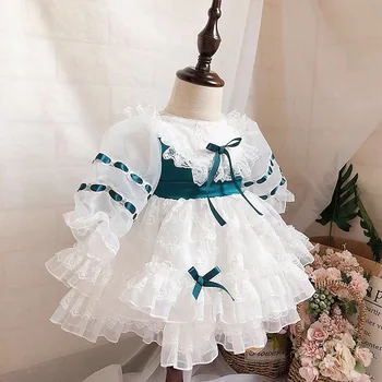 2020 Mergaitės Ispanijos Suknelės Kūdikio Gimtadienio Lotia Balta Suknelė Kūdikių Krikštas Kamuolys Chalatai Mano Dukrai Boutique Drabužių
