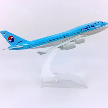16CM 1:400 B747-400 modelio Oro korėjos lėktuvas su netauriųjų lydinių orlaivių plokštumos kolekcines ekranas žaislų kolekcijos modelis