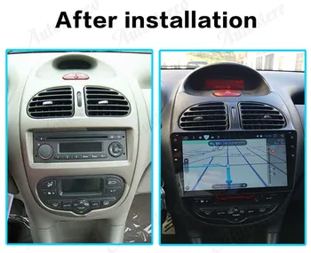 AOTSR Android 9.0 Automobilio DVD Grotuvas GPS Glonass Navigacijos, multimedijos, už Peugeot 206 2000-2016 Auto BT Radijo Garso ir Vaizdo grotuvas
