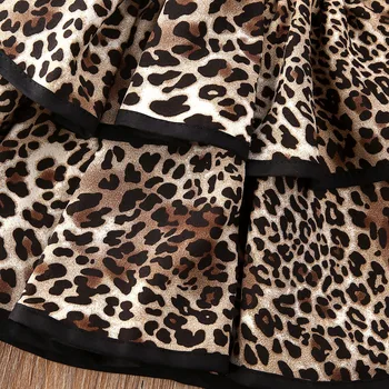 6M-5Y Bamblys Kūdikis, Kūdikis, Vaikas, Merginos Leopard Vasaros Suknelė be Rankovių Tutu Šalis Suknelės Mergina Kostiumai Vaikams