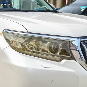 Automobilių Žibintų Spalva Juoda Apsauginės Plėvelės Skaidrios TPU Lipdukas Toyota Land Cruiser 150 Prado 2018 2019 2020 Priedai