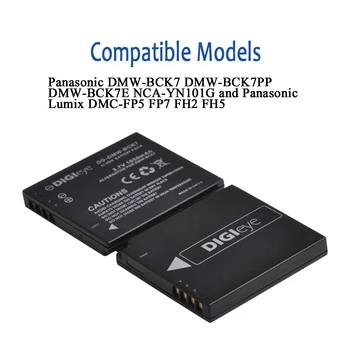 2vnt NT-BCK7 Baterija + Įkroviklio Rinkinys, skirtas Panasonic DMC-SZ02 DMC-SZ1 DMC-SZ5 DMC-SZ7 DMC-TS20 DMC-TS25