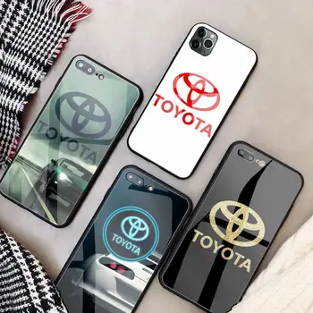 Toyota Žinomų Automobilių prekinių Ženklų, Telefono dėklas Stiklo Coque 