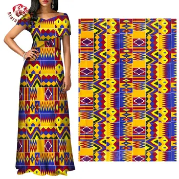 Afrikos Audinio Ankara Didmeninė 2020 M. Afrikos Kente Spausdinti Medvilnės Afrikos Vaškas Audinio Nuotakos Vestuvių Suknelės moterims 24FS1381