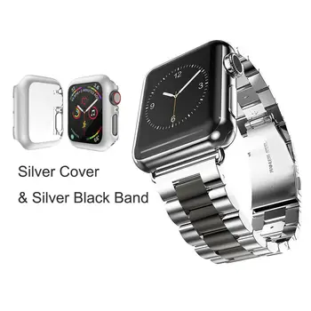 316L Nerūdijančio Plieno Watchband Apple Watch Band Serija 5 Serija 4 44mm 40mm Danga Padengti iWatch Dirželis Apyrankę Atveju Nustatyti