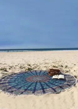 Raundas Mandala Indijos Hipių Boho Gobelenas Paplūdimio Iškylą Mesti Rankšluostį Kilimėlis Antklodė