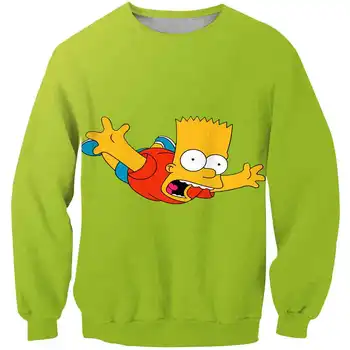 2020 Juokinga berniukai palaidinukė animacinių filmų Simpsonų Spausdinti Harajuku vaikai mergina hoodie vientisos spalvos atsitiktinis mados puloveris Streetwear