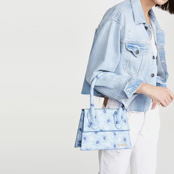 2020 naujas prabangus mados dizaineris rankinės vieną petį krepšys, rankinė pu odos rankinės gėlių nuožulnios pečių maišą