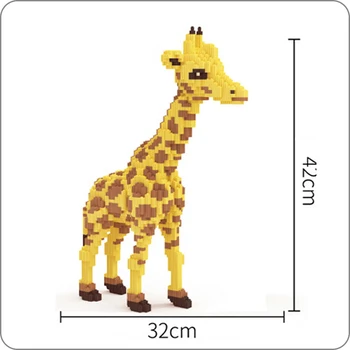 DUZ 8639 Animacinių filmų Geltona Žirafa Stovėti Gyvūnų Augintinių 3D Modelį 