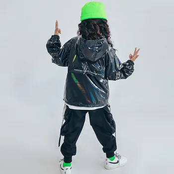 Vaikas Hip-Hop Drabužių Hoodie Palaidinukė Megztinis Švarkas Viršuje Streetwear Taktinis Crago Kelnės Mergaitėms Berniukai Kostiumas Drabužiai