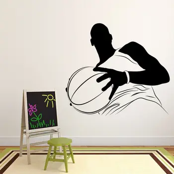 Didelis krepšininkas Sienos Lipdukas Berniukas Kambarys, Vaikų Kambarys Krepšinio Sporto Žaidimas Jordanijos Sienos Lipdukas žaidimų kambarys Vinilo Namų Dekoro