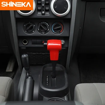 SHINEKA Automobilio Interjero Centras Pavarų Perjungimo Galvos Apdailos Dangtelį Lipdukai ABS Reikmenys Jeep Wrangler JK 2007-2010 Automobilių Stilius