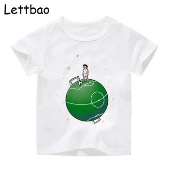Captain Tsubasa Le Petit Futbolininkas Anime Derlius Vaikų Unisex Marškinėliai Laiškas Spausdinti Harajuku Vaikams Laisvalaikio Streetwear