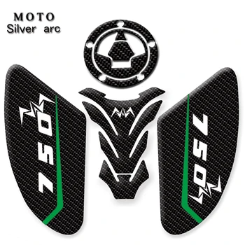 750 Logotipas Motociklo Anglies pluošto tekstūra 3D Bakas Rezervo Raštas Apsaugos Lipdukas, skirtas KAWASAK Z750 Z 750 2007-2009 m. 2008 m.