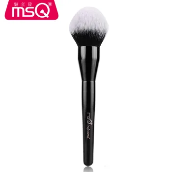 MSQ Naujas 1PCS Mados Medinio pagrindo Milteliai Kosmetikos Skaistalai, Makiažo Teptuku Sintetinius Plaukus Juodai sudaro Šepetys Pincel Maquiagem
