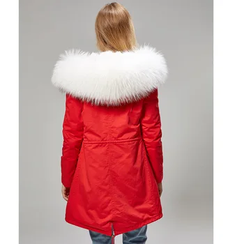 Gamtos tikro kailio Rex triušio parko Kamufliažas ilgai gobtuvu žiemos paltai 2018 moterų žiemos striukė gamtos nekilnojamojo kailių apykaklės kailio įdėklas