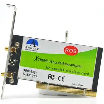 Atheros AR9223 802.11 n 300Mbps Desktop PCI WiFi Adapteris Bevielio Tinklo Adapteris WiFi Kortelę ROS 