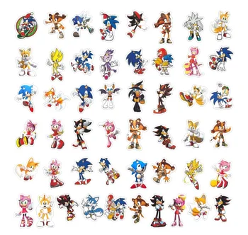 100vnt kietas Kawaii žaidimas Sonic the Hedgehog Lipdukai, Nešiojamas Kompiuteris Riedlentė Bagažo Šalmas lagaminą lipdukas Lipdukas Anime
