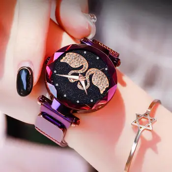 Mada, Prabanga, Nerūdijančio Plieno Apyrankė Moterų Laikrodžiai Apvalus Deimantas swan Dial Kvarciniai Laikrodžiai Suknelė Laikrodis reloj mujer