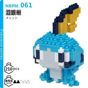 Kawada Nanoblock NBPM_061 Pokemon Sobble (Messon) 210 Vnt Diamond Mikro Blokai Kūrybos Mini Plytų Žaislas Vaikui