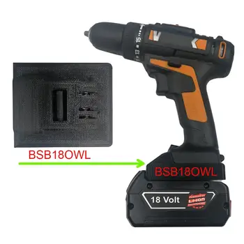 BSB18OWL Li-ion Baterijos Adapteris Keitiklis Connecter Naudoti Bosch 18V li-ion baterija apie Worx Orange mažų Pėdų maks. 20V Įrankis