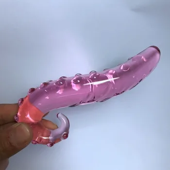 Rožinė Hipokampo Stiklo Dildo Tikroviškas Dildo Suaugusiųjų Sekso Žaislų Ilgai Butt Plug Sekso Žaislas Moterims Analinis Kaištis Suaugusiųjų Žaislai
