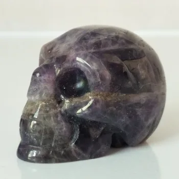 30*40*50mm natūralus fantazijos ametistas kaukolė feng shui kvarco kristalų gijimas akmens kaukolė didmeninė pritaikymas savo reikmėms