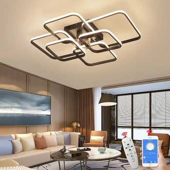 NEO Spindesį Stačiakampio Akrilo Aliuminio Modernios Led lubų šviesos gyvenimo kambario, miegamasis AC85-265V Baltos Lubos Lempos Šviestuvai
