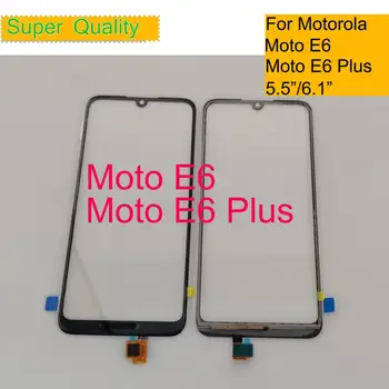 10vnt/daug Motorola Moto E6 Plus Jutiklinis Ekranas skaitmeninis keitiklis Priekinio Stiklo plokštės Jutiklis Moto E6 Touch Panel Pakeitimo