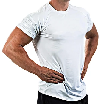 3Pcs/daug Žmogaus Greitas džiovinimas Kietas Prekės ženklo Drabužių trumpomis rankovėmis marškinėliai vyrams Patogus Undershirt Vyrų Kultūrizmo marškinėlius