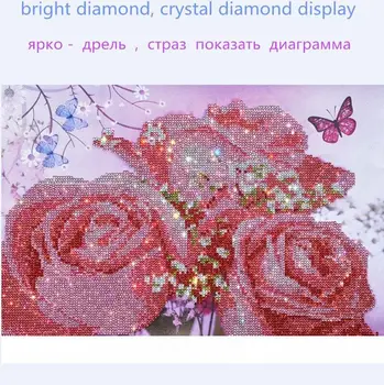 5d Diamond Mozaikos Gėlių, Gražių Svajonių Namai Dimond Tapybos kristalų turas Rinkiniai Diamond Siuvinėjimo Alyvinė 45x35