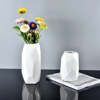 Geometrijos Vazos Keramikos Stalo Big Vaza Namų Puošybai vaza Mados Šiuolaikinės europos stiliaus Gėlių vaza Namų Apdaila