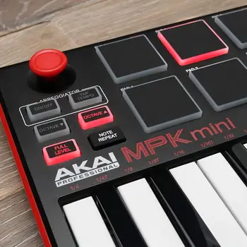 Akai professional MPK Mini MK2 MKII - 25 klavišą ultra portable USB MIDI drum pad klaviatūros ir valdiklio