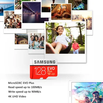 Originalus SAMSUNG Micro SD kortele 128 GB Class 10 Atminties Kortelę EVO+ EVO Plius microSD 512 GB 256 GB 64GB 8GB TF Kortelė cartao memoria de
